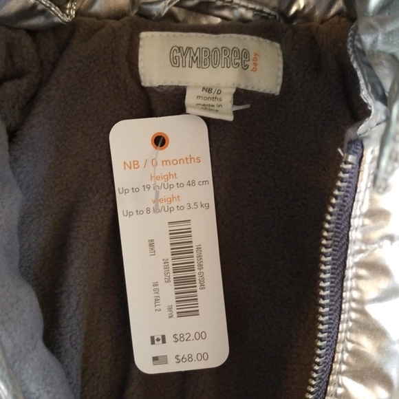 Gymboree Baby Silver Snowsuit Brand New in 3 sizes - Picture 6 of 8